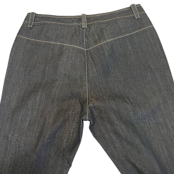 Kenneth Cole Gray Flare Jeans Size 2 Pintuck Y2K Style Discontinued $98 MSRP - Picture 9 of 11